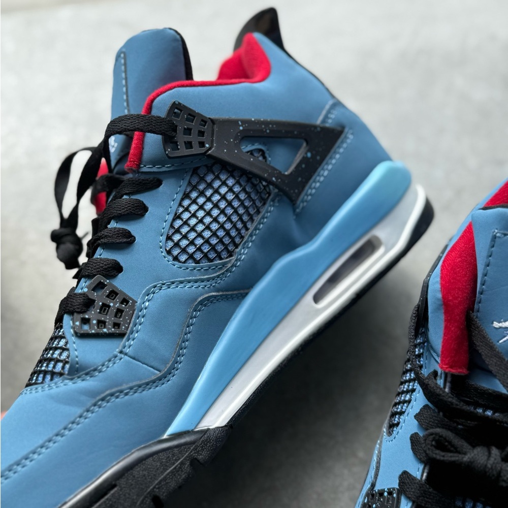 Jordan Blue and Black Sneakers with Nubuck Upper